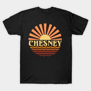 Graphic Circles Chesney Name Lovely Styles Vintage 70s 80s 90s T-Shirt